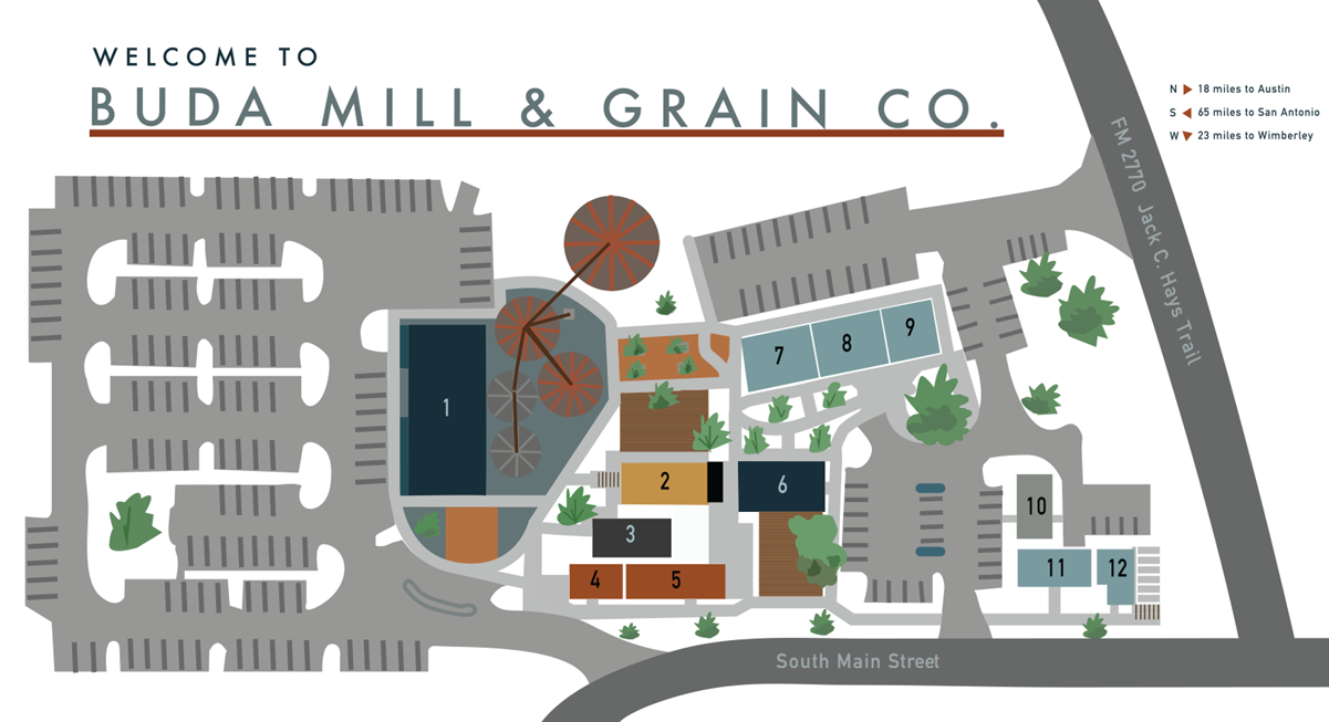 Buda Mill & Grain Co. Store Map